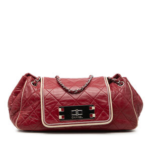 Pre-Loved Chanel Quilted Aged Calfskin Reissue 2.55 East West Accordion Flap